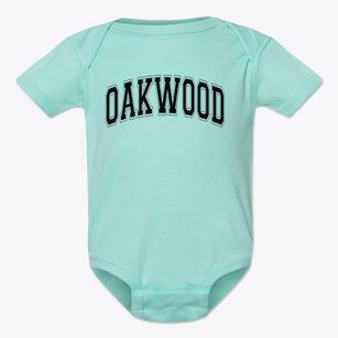 Oakwood Elementary School Varsity Arch Baby Onesie