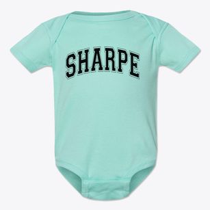 Sharpe Elementary School Varsity Arch Baby Onesie
