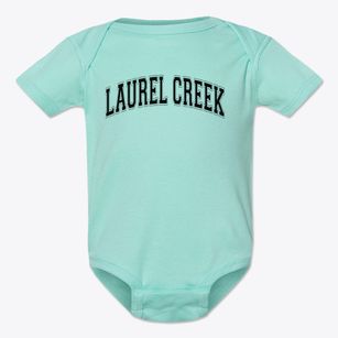 Laurel Creek Elementary School Varsity Arch Baby Onesie