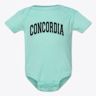 Concordia Lutheran School Varsity Arch Baby Onesie