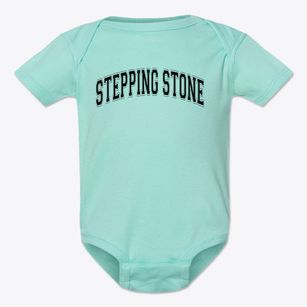 Stepping Stone Montessori School Varsity Arch Baby Onesie