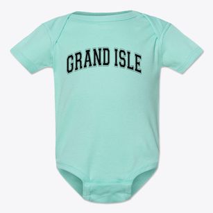 Grand Isle Elementary School Varsity Arch Baby Onesie