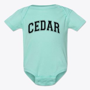 Cedar Elementary School Varsity Arch Baby Onesie