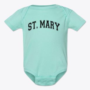 Saint Mary Star Of The Sea School Varsity Arch Baby Onesie