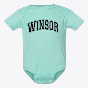 Winsor School Varsity Arch Baby Onesie