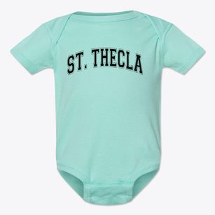 St Thecla Parish Varsity Arch Baby Onesie