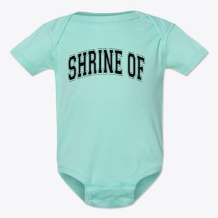 Shrine Of Little Flower School Varsity Arch Baby Onesie