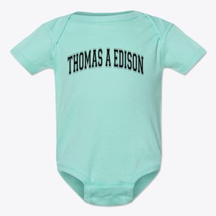 Thomas A Edison Elementary School Varsity Arch Baby Onesie