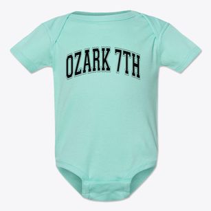 Ozark 7th Grade School Varsity Arch Baby Onesie