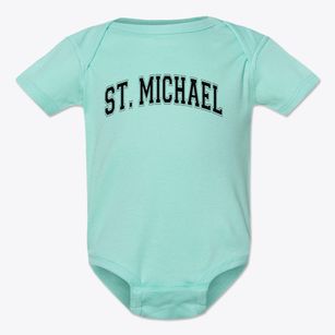 Saint Michael Parish School Varsity Arch Baby Onesie