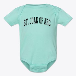 Saint Joan Of Arc School Varsity Arch Baby Onesie