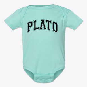 Plato Elementary School Varsity Arch Baby Onesie