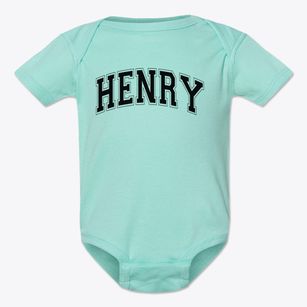 Henry Wilson School & Community Center Varsity Arch Baby Onesie