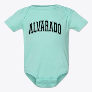 Alvarado Elementary School Varsity Arch Baby Onesie