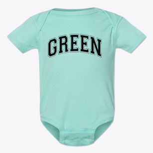 Green Junior High School Varsity Arch Baby Onesie