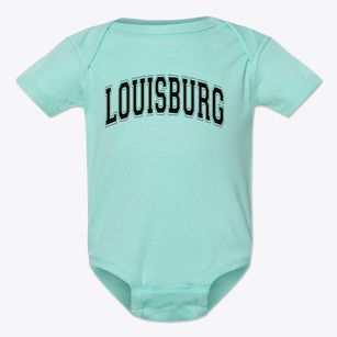 Louisburg Elementary School Varsity Arch Baby Onesie