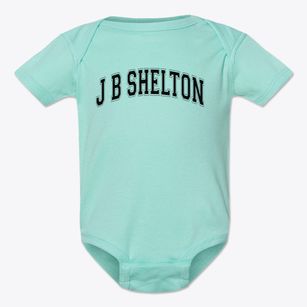 J B Shelton Academy Varsity Arch Baby Onesie