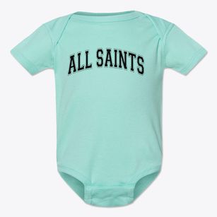 All Saints Catholic School Varsity Arch Baby Onesie