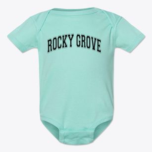Rocky Grove High School Varsity Arch Baby Onesie