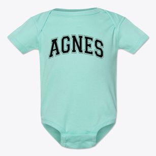 Agnes Elementary School Varsity Arch Baby Onesie