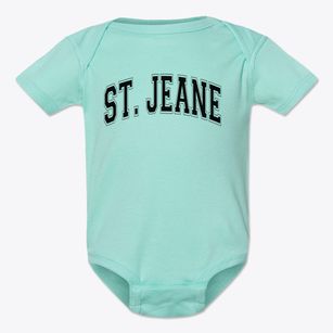 St Jean Baptiste Parish Varsity Arch Baby Onesie