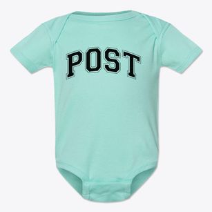 Post Elementary School Varsity Arch Baby Onesie
