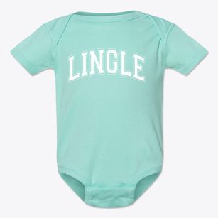Lingle Fort Laramie Elementary School Varsity Arch Baby Onesie