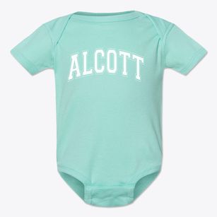 Alcott Elementary School Varsity Arch Baby Onesie