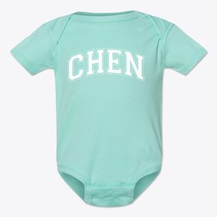 Chen Varsity Arch Baby Onesie