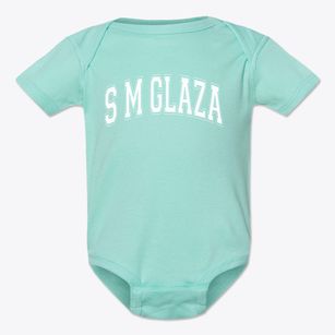 S M Glaza Elementary School Varsity Arch Baby Onesie