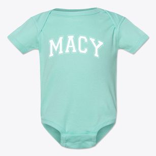 Macy Elementary School Varsity Arch Baby Onesie