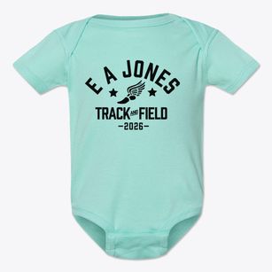E A Jones Elementary School Track and Field Baby Onesie