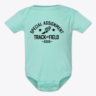 Special Assignment Center Track and Field Baby Onesie