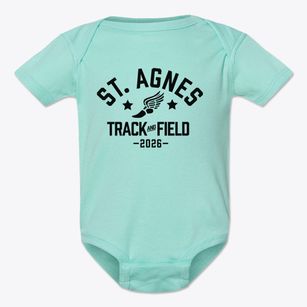 Saint Agnes Academy Track and Field Baby Onesie