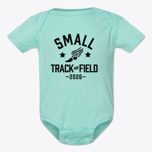 Small Middle School Track and Field Baby Onesie