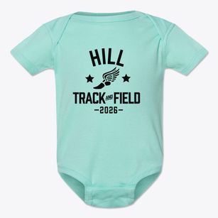 Hill Elementary School Track and Field Baby Onesie