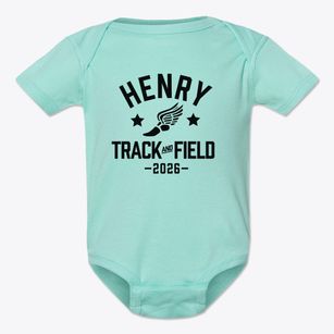 Henry Elementary School Track and Field Baby Onesie