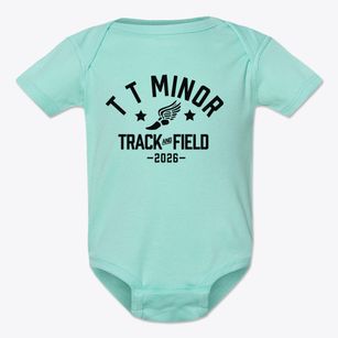 T T Minor Elementary School Track and Field Baby Onesie