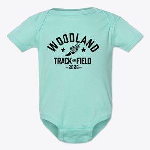Woodland Montessori School Track and Field Baby Onesie