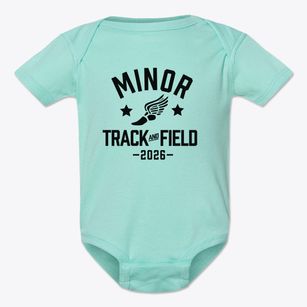 Minor Community School Track and Field Baby Onesie