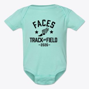 Faces Middle School Track and Field Baby Onesie