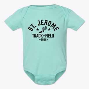 St Jerome Parish Track and Field Baby Onesie