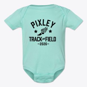 Pixley Elementary School Track and Field Baby Onesie