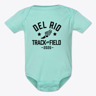 Del Rio Elementary School Track and Field Baby Onesie