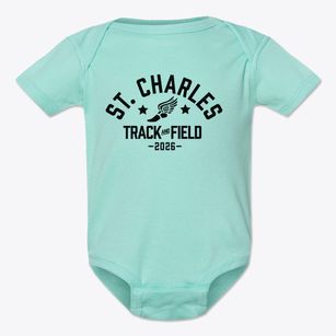 Saint Charles School Track and Field Baby Onesie