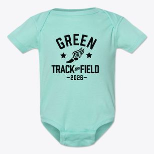 Green Elementary School Track and Field Baby Onesie