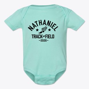 Nathaniel Hawthorne Elementary School Track and Field Baby Onesie