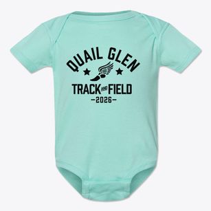 Quail Glen Elementary School Track and Field Baby Onesie