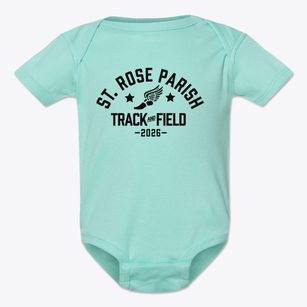 St Rose Parish Track and Field Baby Onesie