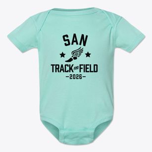San Lorenzo Adult School Track and Field Baby Onesie